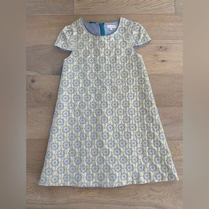 Mini Boden Blue and Yellow Floral Kids Dress